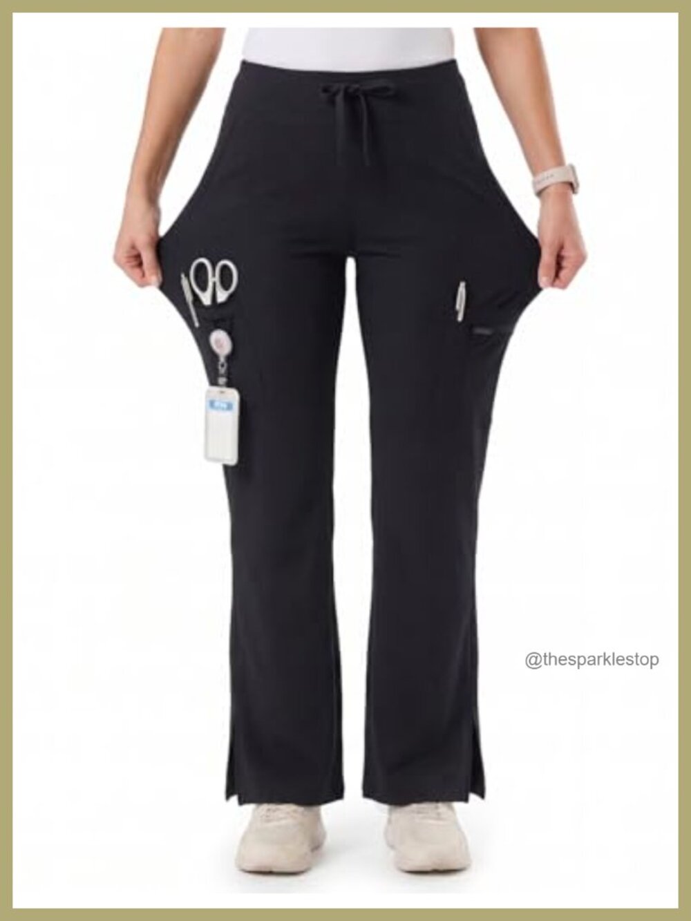 Women's Yoga Scrub Pants Wide Leg Soft Stretchy High Waisted Nurse